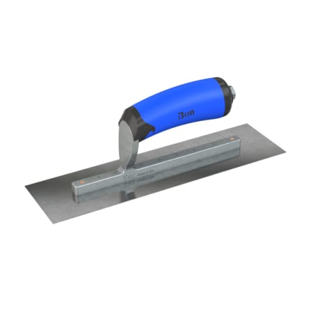 Steel City Trowels By Bon Finish Trowel, Square, Carbon Steel, 11 X 3, Comfort Grip 67-218